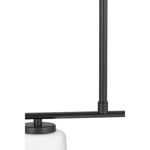 Adley 3 Light 26 inch Matte Black Linear Chandelier Ceiling Light