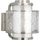 Bay Court Outdoor 1 Light 10 inch Brushed Nickel Outdoor Wall Lantern