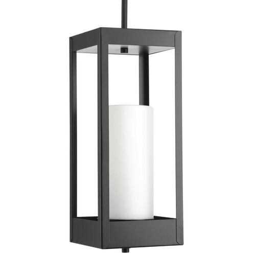 Patewood 1 Light 7 inch Matte Black Outdoor Hanging Lantern, Design Series