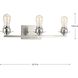 Debut 3 Light 24 inch Brushed Nickel Bath Vanity Wall Light, Design Series