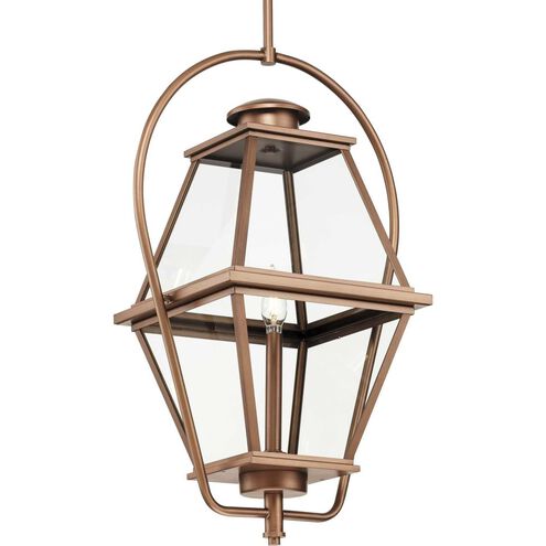 Bradshaw 1 Light 12 inch Antique Copper Outdoor Hanging Lantern, Design Series