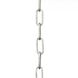 Square Profile Chain Galvanized Finish Accessory Chain, for Jeffery Alan Marks Point Dume Collection
