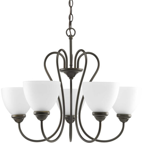 Heart 5 Light 25.25 inch Antique Bronze Chandelier Ceiling Light
