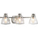 Academy 3 Light 22 inch Polished Chrome Bath Vanity Wall Light