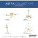 Astra 6 Light 22.57 inch Satin Brass Chandelier Ceiling Light, Design Series