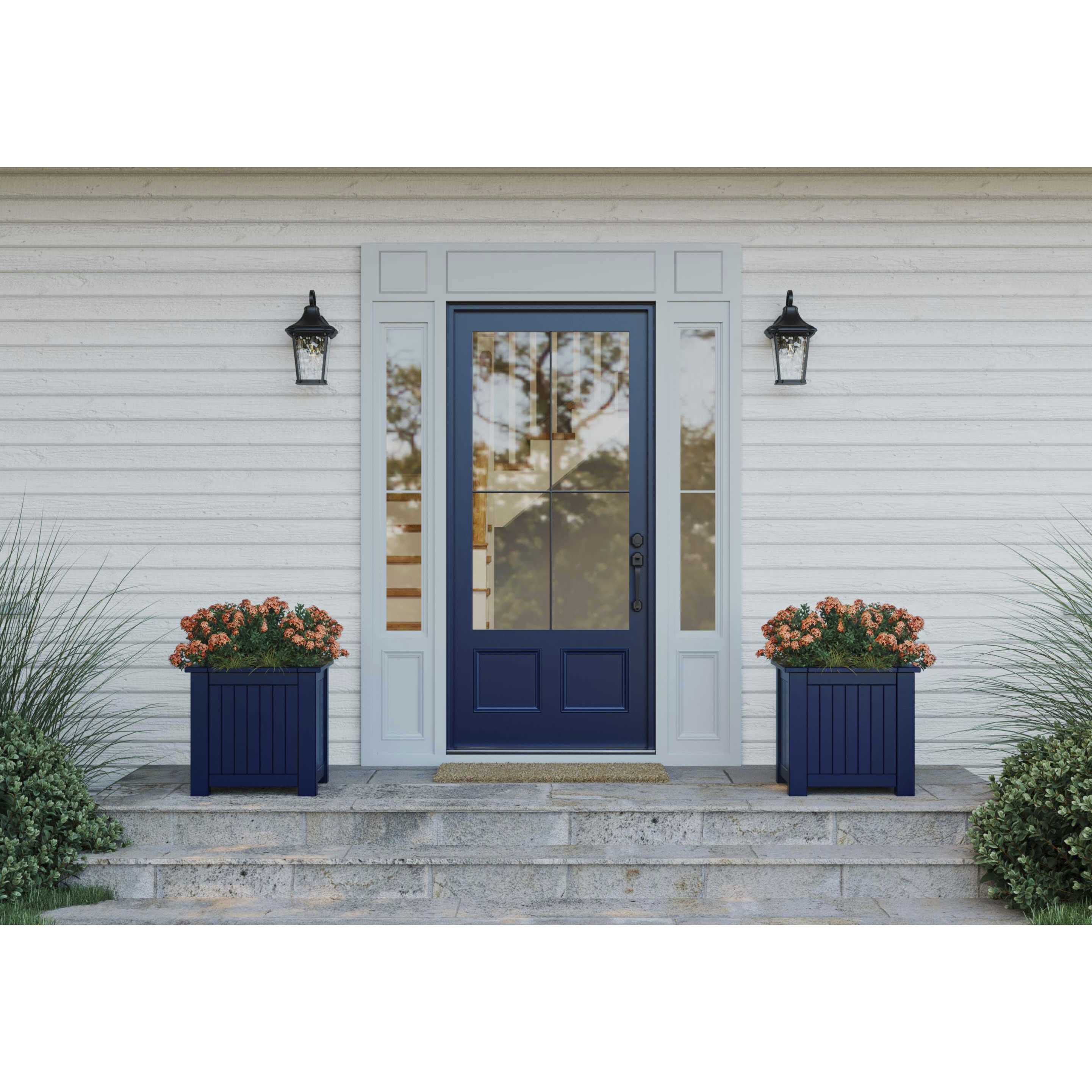 Marquette 1 Light 16 inch Textured Black Outdoor Wall Lantern, with DURASHIELD, Medium