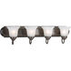 Builder Bath 4 Light 30 inch Antique Bronze Bath Vanity Wall Light in Bulbs Not Included