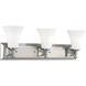 Fairfield 3 Light 25 inch Brushed Nickel Bath Vanity Wall Light
