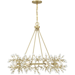 Once 8 Light 36 inch Spun Gold Chandelier Ceiling Light