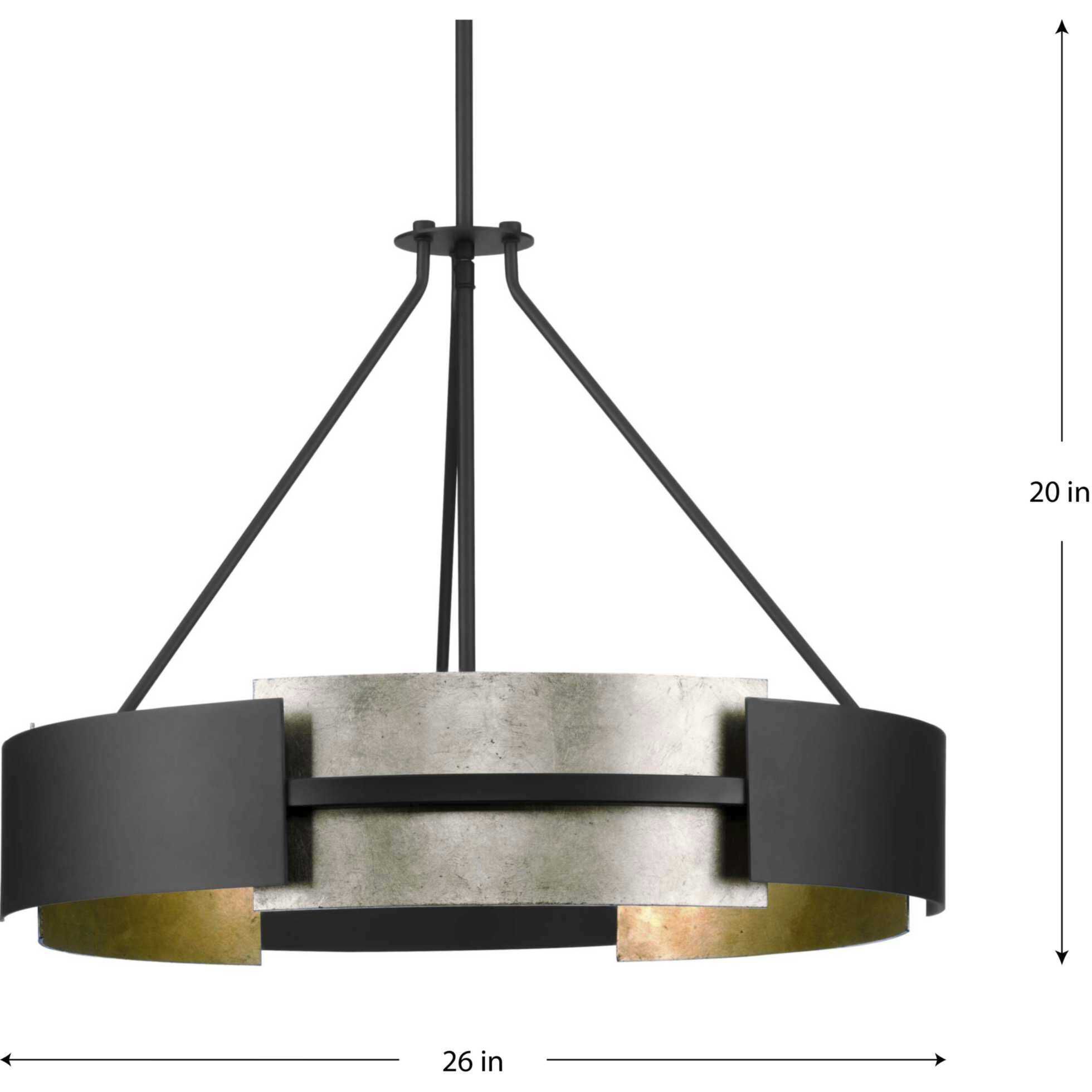 Progress P500330-31M Lowery 5 Light 26 inch Matte Black