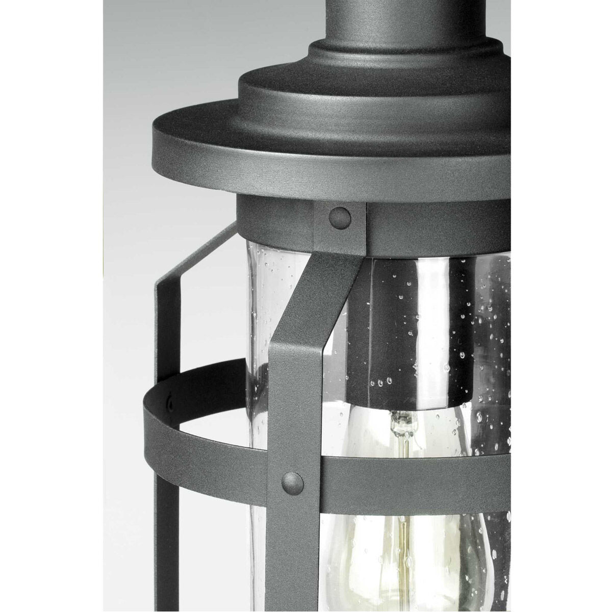 Haslett 1 Light 14 inch Textured Black Outdoor Wall Lantern, Small