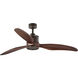 Farris 60 inch Oil Rubbed Bronze with Walnut Blades Ceiling Fan, Progress LED
