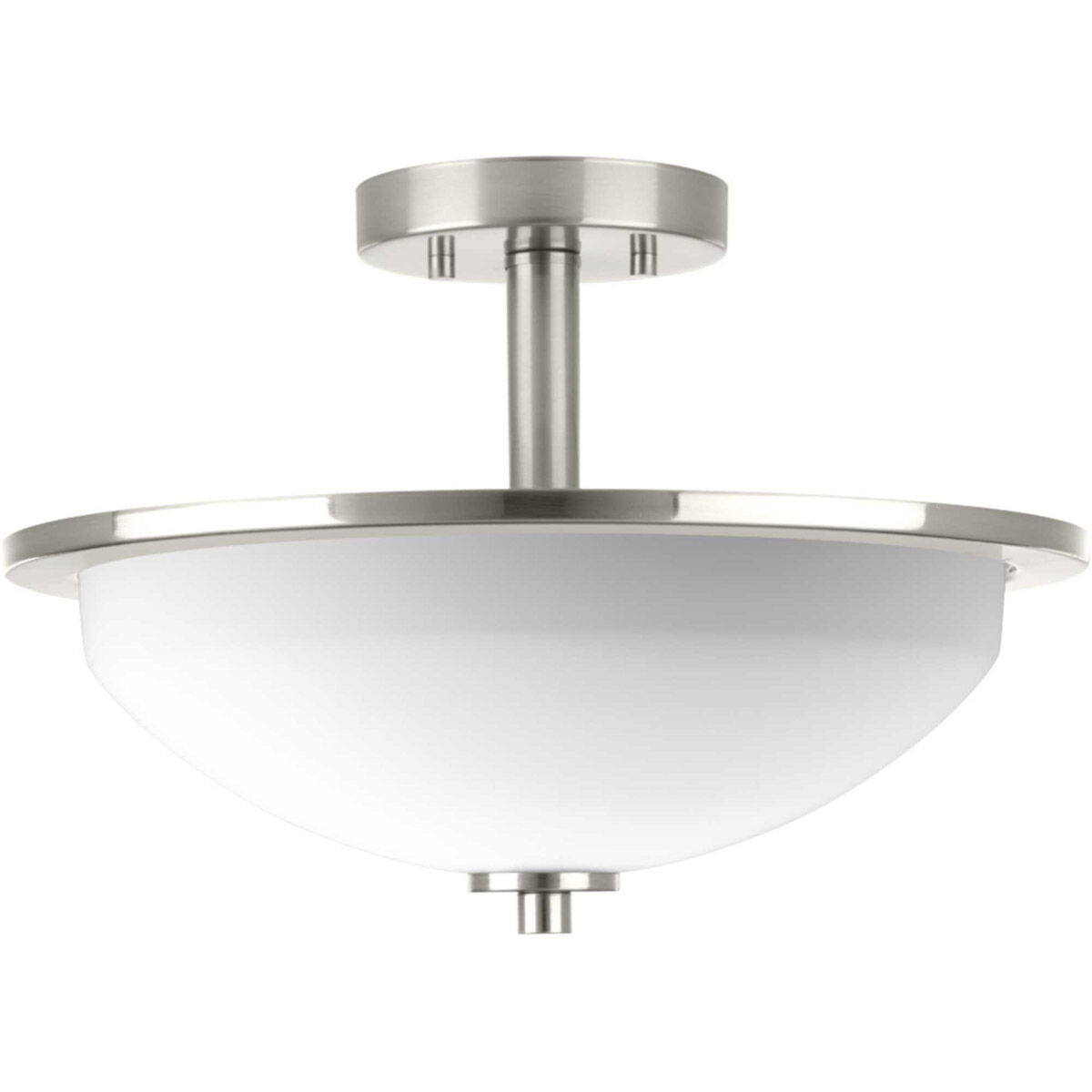 Replay 2 Light 15 inch Brushed Nickel Semi-Flush Mount Ceiling Light