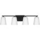 Vertex 4 Light 29 inch Matte Black Bath Light Wall Light