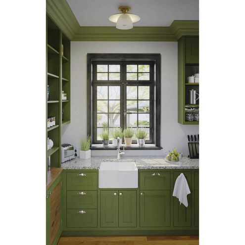 Trimble 1 Light 12 inch Brushed Bronze Semi-Flush Mount Ceiling Light, Design Series