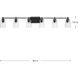 Adley 6 Light 49 inch Matte Black Bath Vanity Wall Light