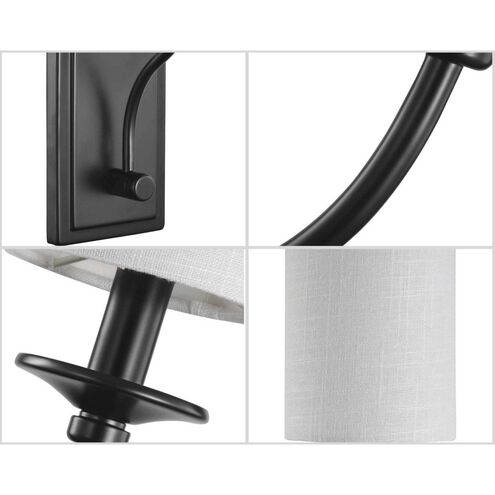 Bonita 1 Light 5 inch Matte Black Wall Sconce Wall Light, Design Series