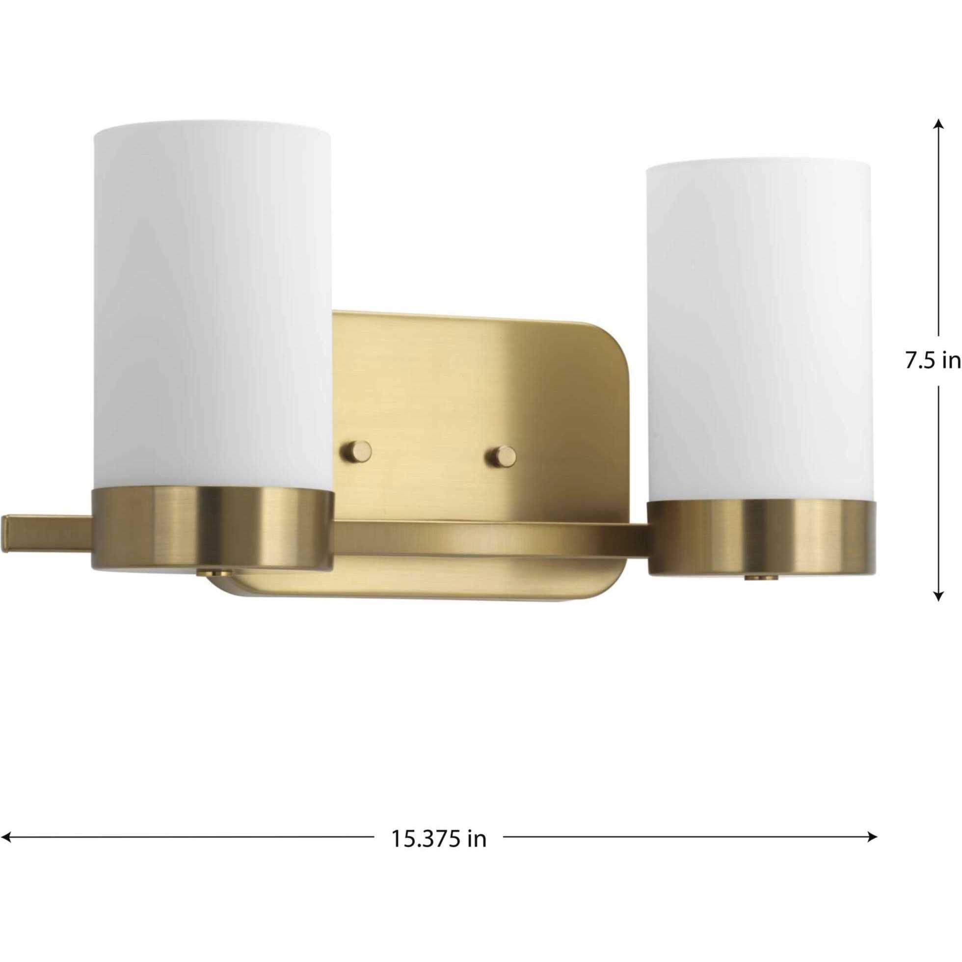 Elevate 2 Light 15 inch Brushed Bronze Bath Vanity Wall Light, Design Series