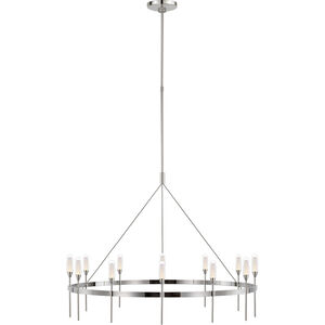 Peter Bristol Overture LED 39 inch Polished Nickel Ring Chandelier Ceiling Light, XL