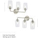 Celino 3 Light 23.25 inch Brushed Nickel Vanity Light Wall Light