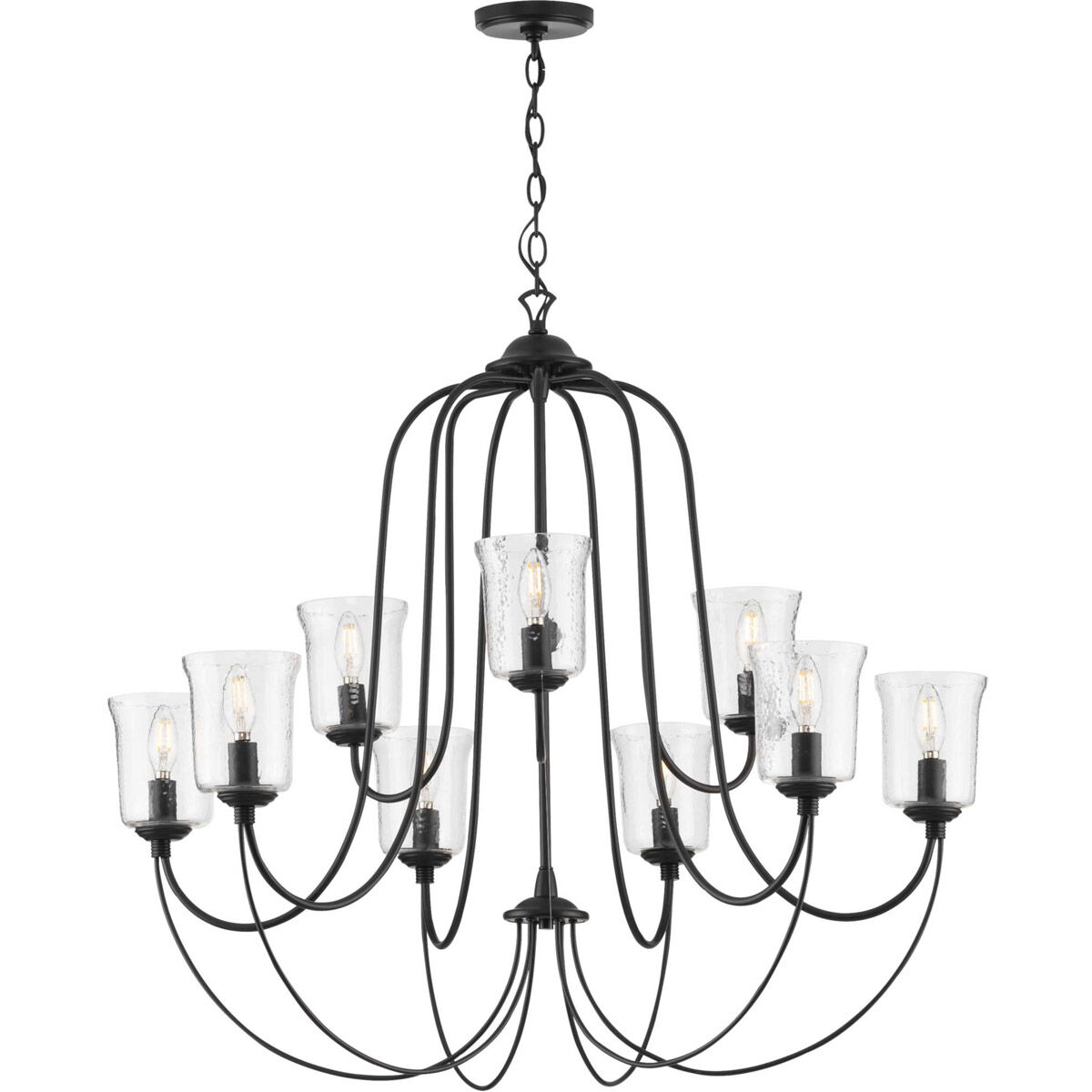Bowman 9 Light 37 inch Matte Black Chandelier Ceiling Light