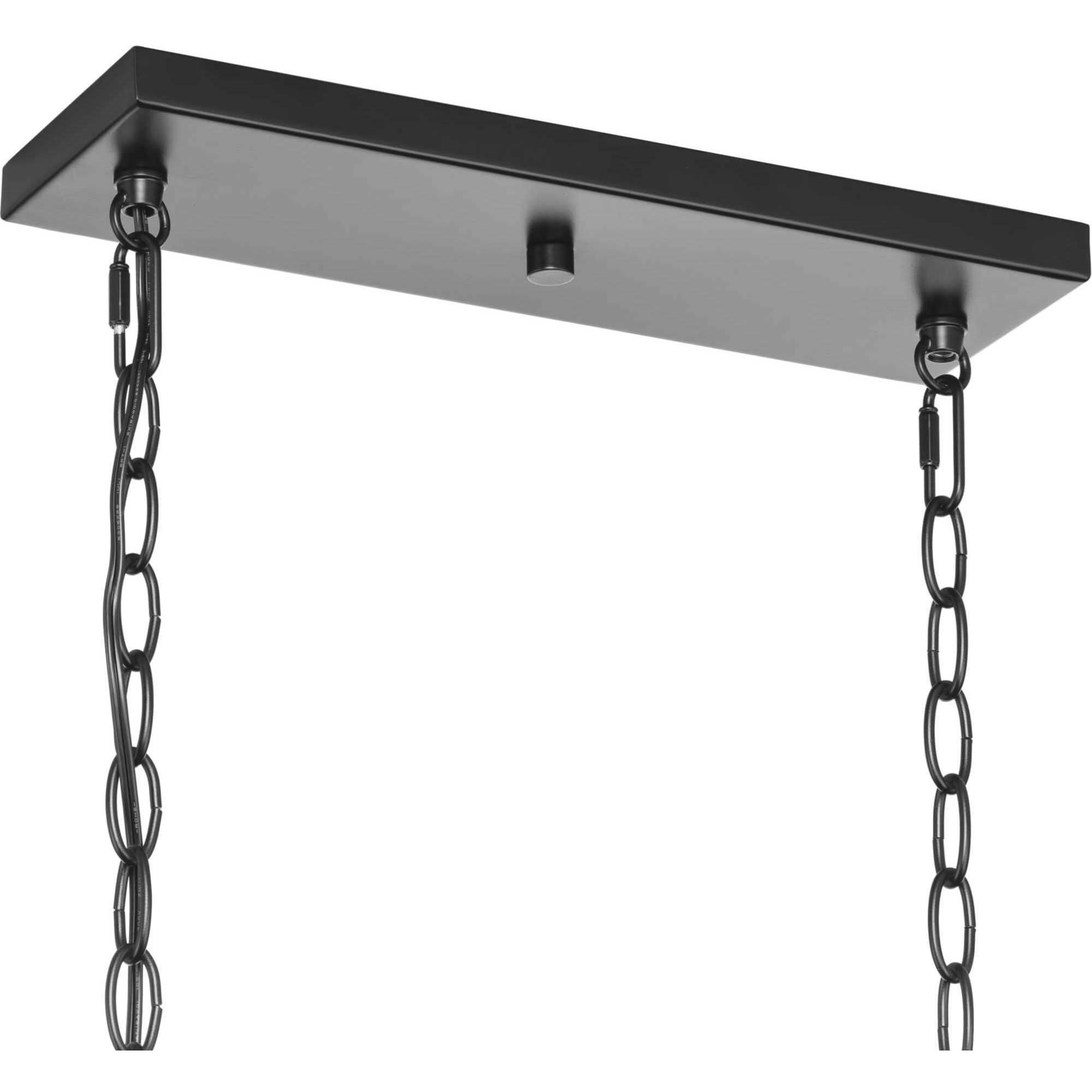 Goodwin 4 Light 40.38 inch Matte Black Linear Chandelier Ceiling Light