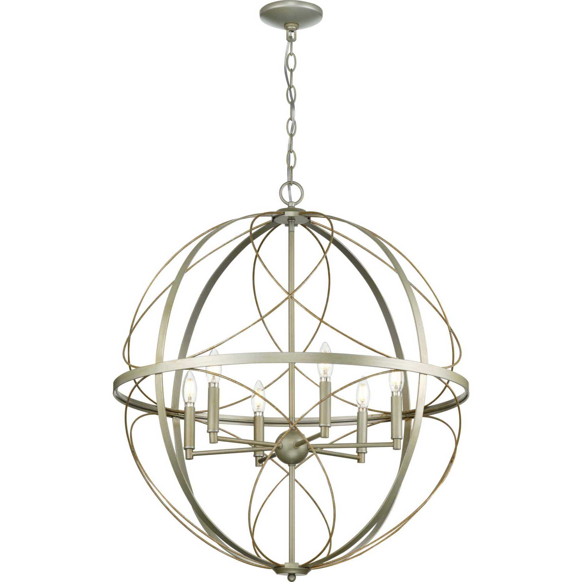 Brandywine 6 Light Silver Ridge Pendant Ceiling Light