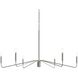 Pilar 6 Light 50 inch Brushed Nickel Chandelier Ceiling Light