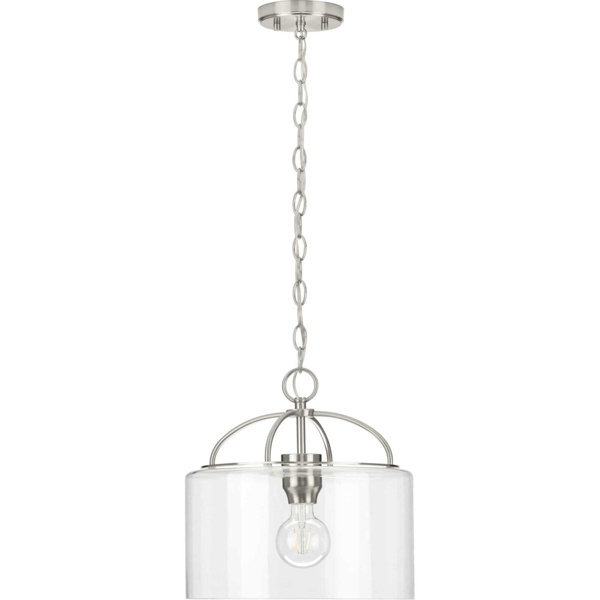 Leyden 1 Light 13 inch Brushed Nickel Mini Pendant Ceiling Light