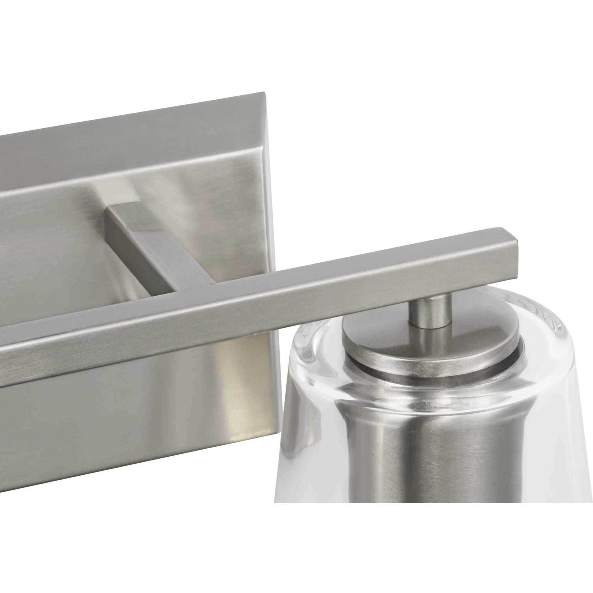 Vertex 2 Light 12.87 inch Brushed Nickel Bath Light Wall Light