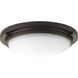Apogee LED 15 inch Architectural Bronze Flush Mount Ceiling Light, Progress LED