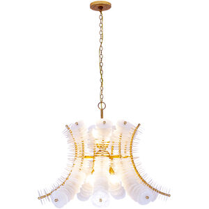Gossamer 12 Light 32 inch Oxidized Gold Leaf Pendant Ceiling Light