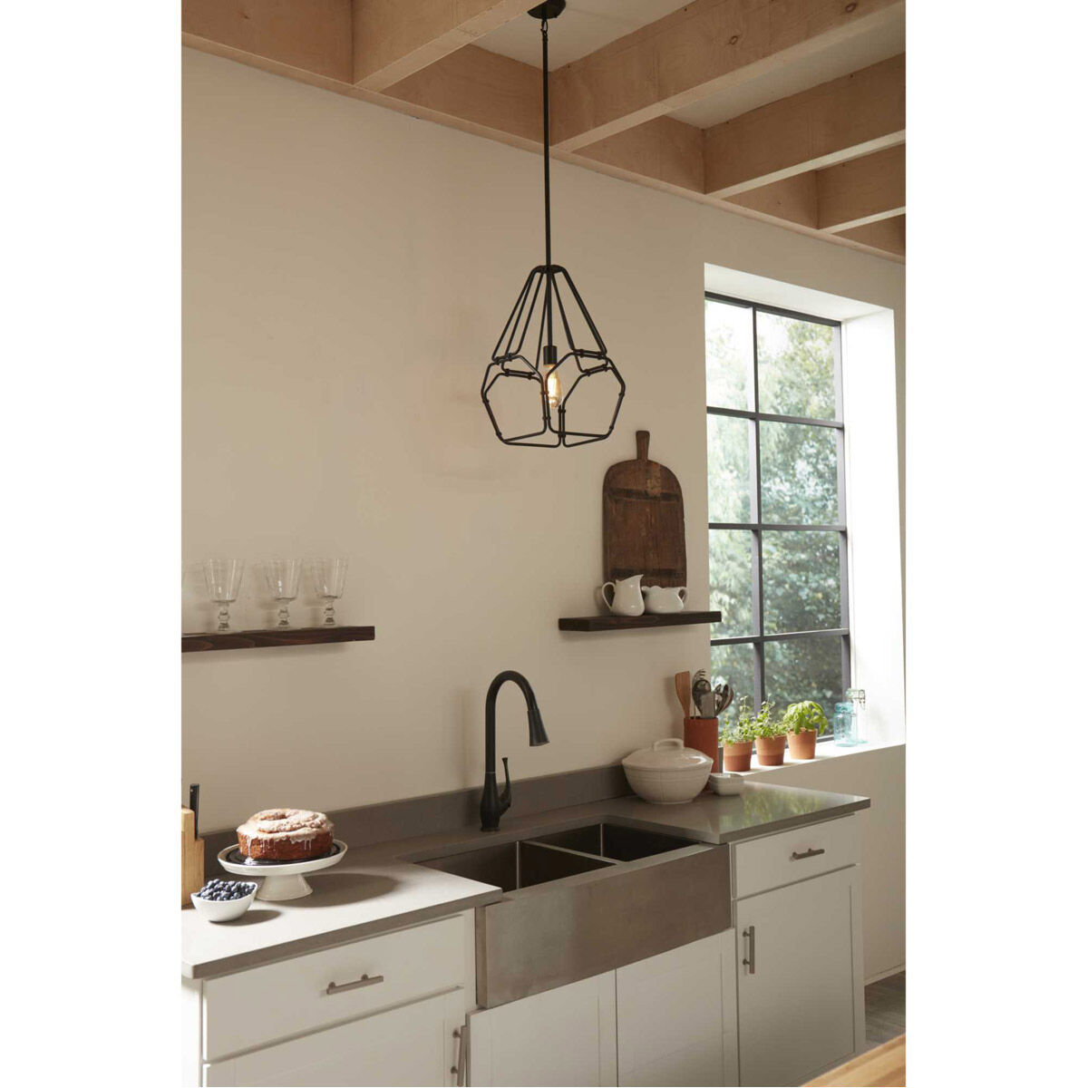 Ballinger 1 Light 12.5 inch Matte Black Pendant Ceiling Light