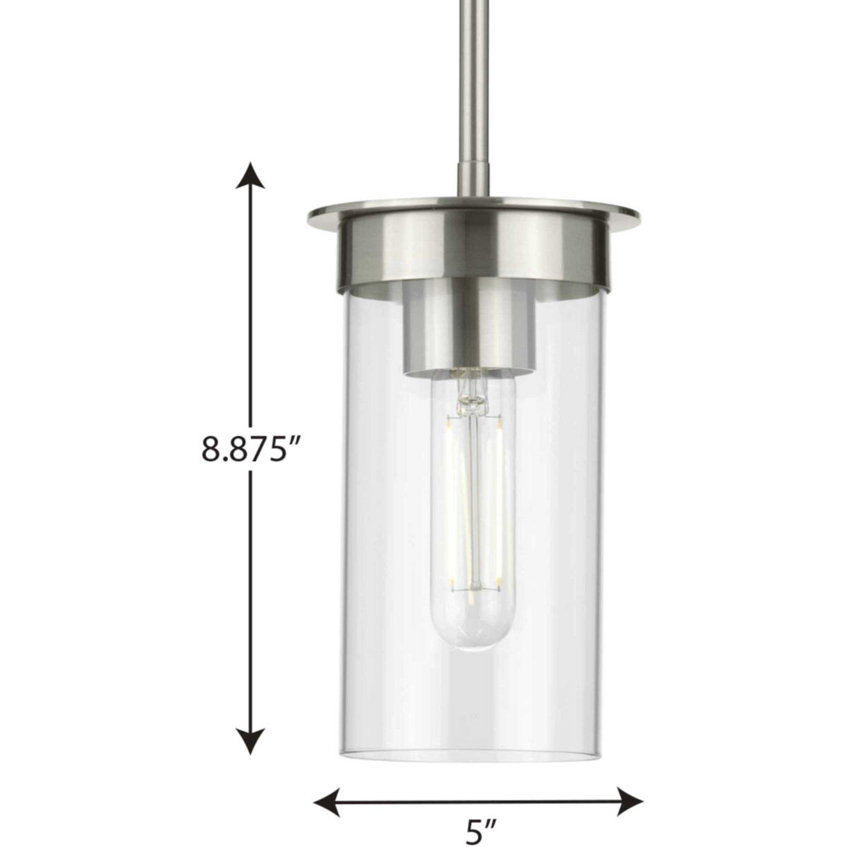 Kellwyn 1 Light 5 inch Brushed Nickel Mini Pendant Ceiling Light