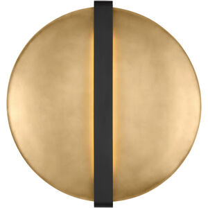 Peter Bristol Cymbal 1 Light 3.2 inch Dark Bronze/Natural Brass ADA Wall Sconce Wall Light