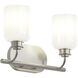 Reines 2 Light 14.75 inch Brushed Nickel Bath Vanity Wall Light