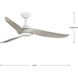 Conte 52 inch Satin White with Washed Oak Blades Outdoor Ceiling Fan