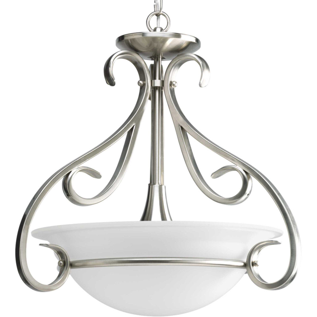Torino 3 Light 18 inch Brushed Nickel Foyer Pendant Ceiling Light