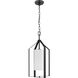 Vertex 1 Light 12 inch Matte Black Foyer Light Ceiling Light