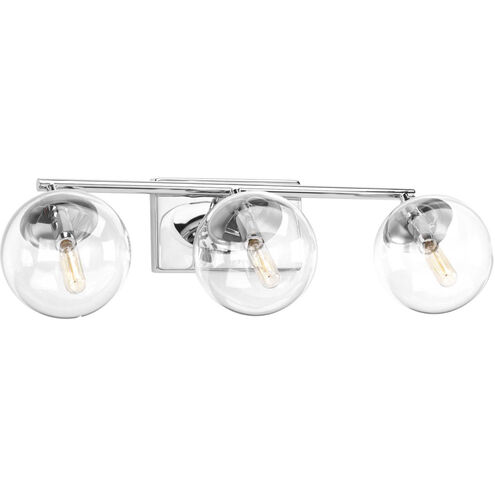 Mod 3 Light 24 inch Polished Chrome Bath Vanity Wall Light, Design Series