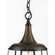 Bastille 1 Light Aged Brass Pendant Ceiling Light