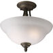 Richmond Hill 2 Light 13 inch Antique Bronze Semi-Flush Mount Ceiling Light