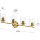 Replay 4 Light 30.75 inch Brushed Gold Bath & Vanity Light Wall Light