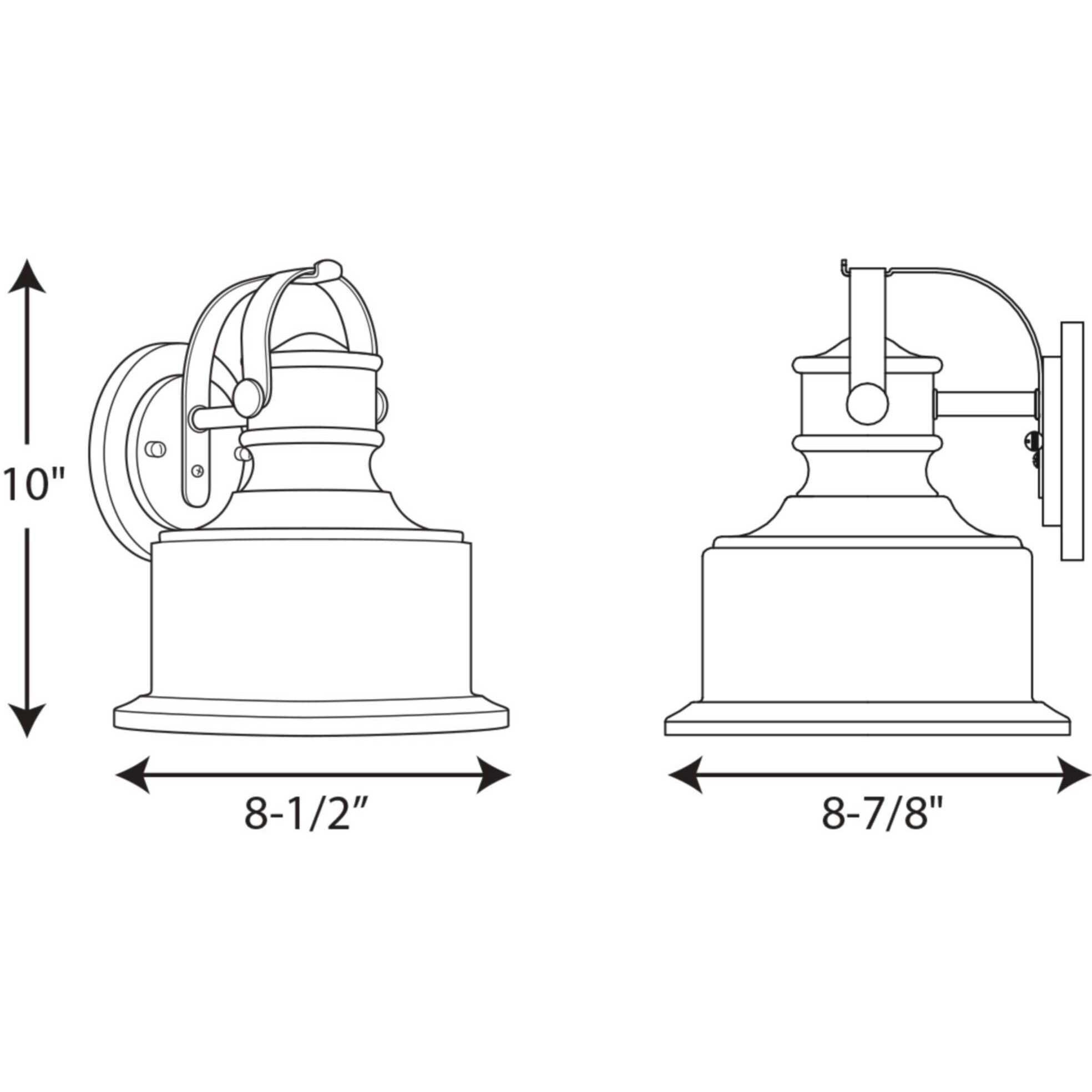 Callahan LED LED 10 inch Antique Bronze Outdoor Wall Lantern, Small, Progress LED