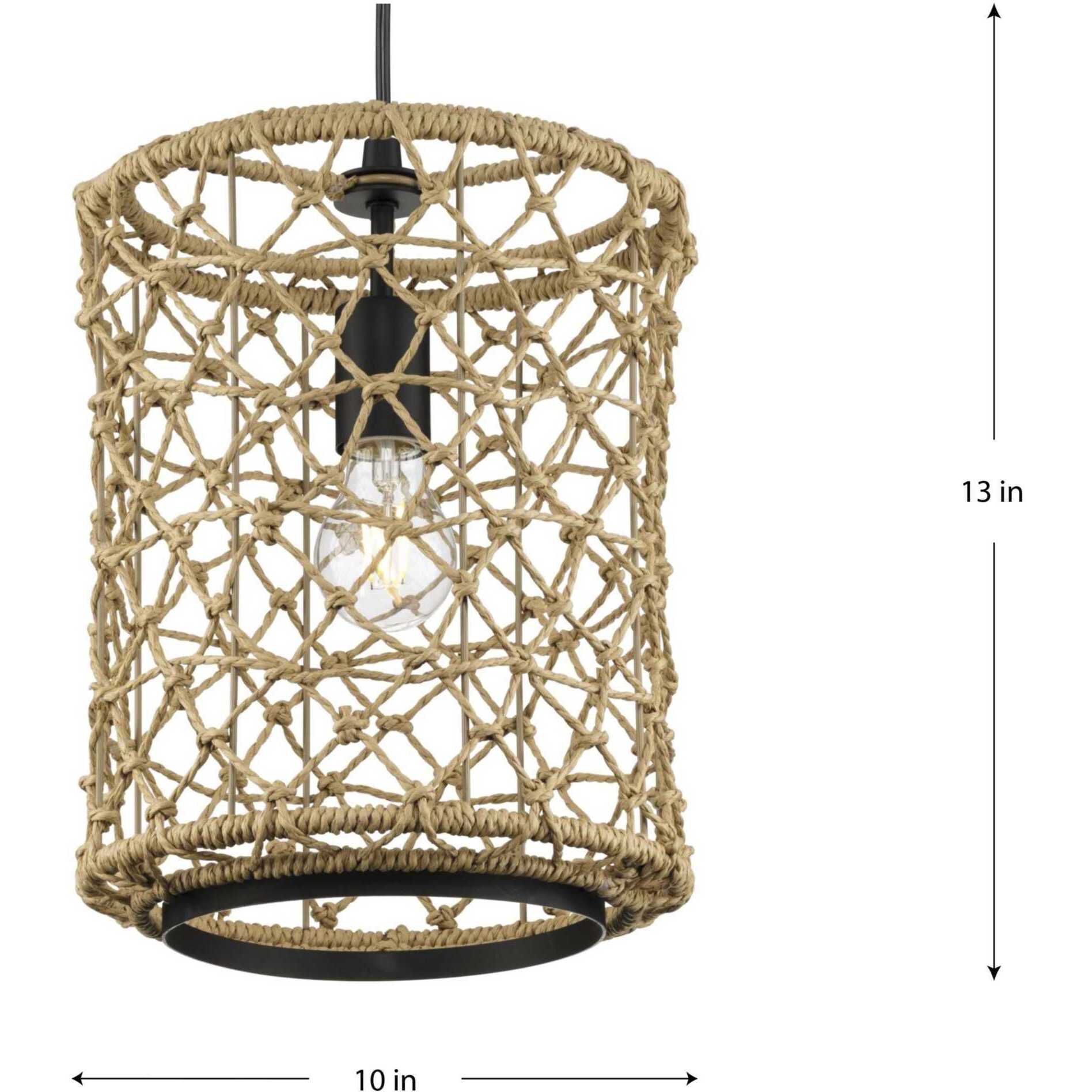 Chandra 1 Light 10 inch Matte Black Mini-pendant Ceiling Light, Design Series