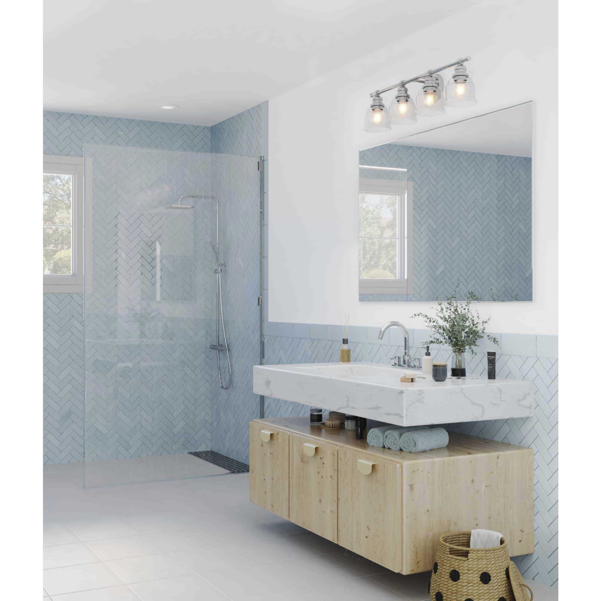 Ambrose 4 Light 29 inch Polished Chrome Bath Vanity Wall Light