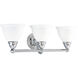 Botanical 3 Light 24 inch Polished Chrome Bath Vanity Wall Light