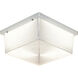 Hard-nox 2 Light 11 inch White Outdoor Ceiling Mount in Prismatic