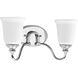 Wander 2 Light 16 inch Polished Chrome Bath Vanity Wall Light, Design Series