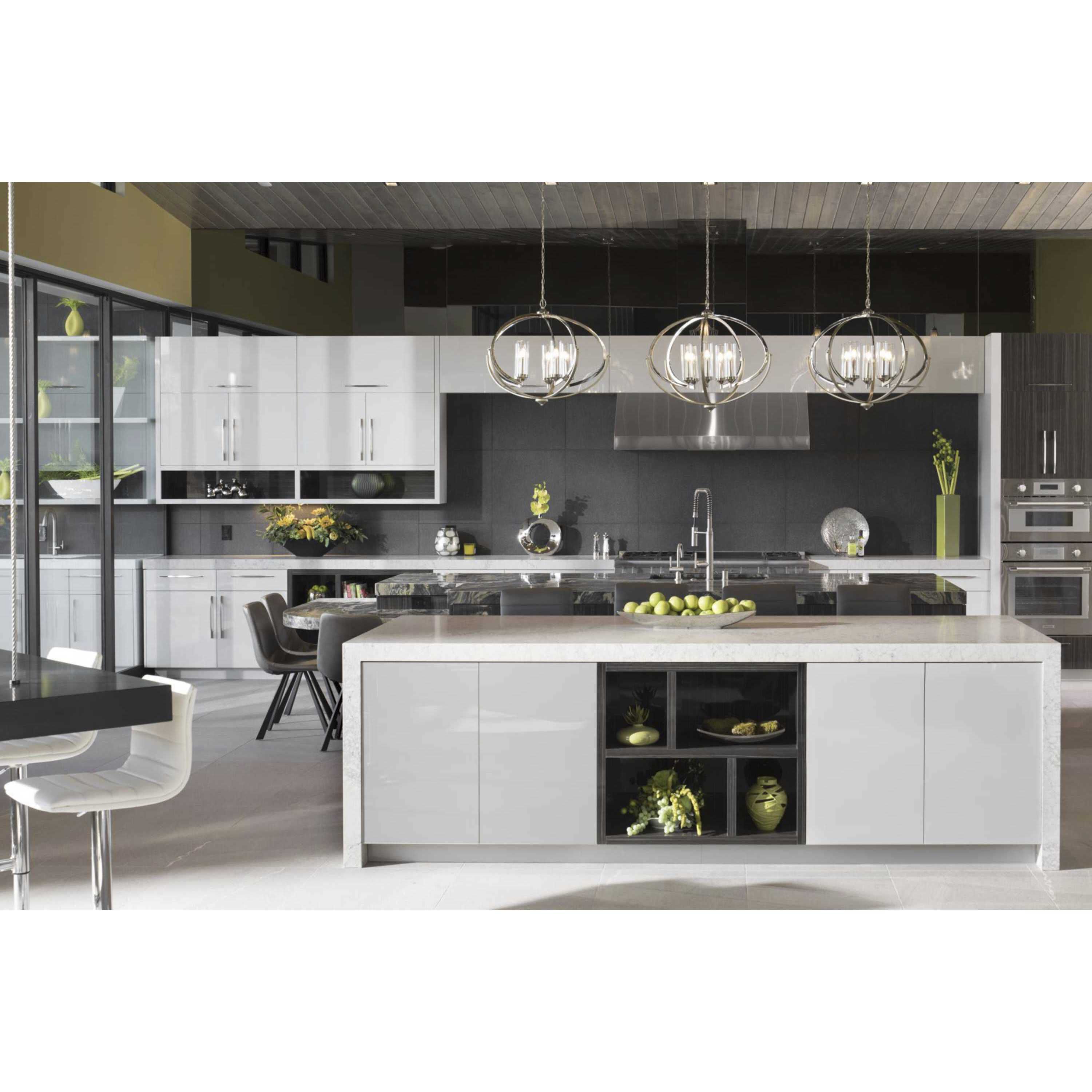 Evoke 5 Light 34 inch Polished Nickel Chandelier Ceiling Light, Design Series